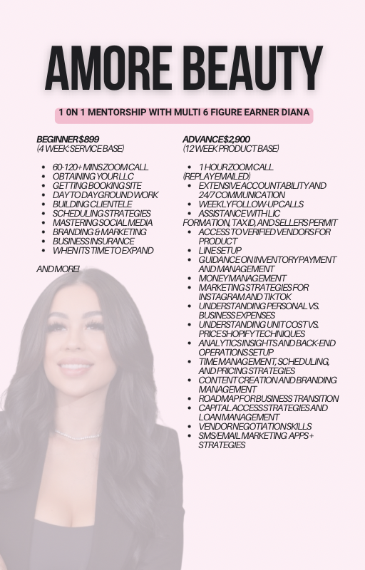 1:1 LASH BUSINESS MENTORSHIP