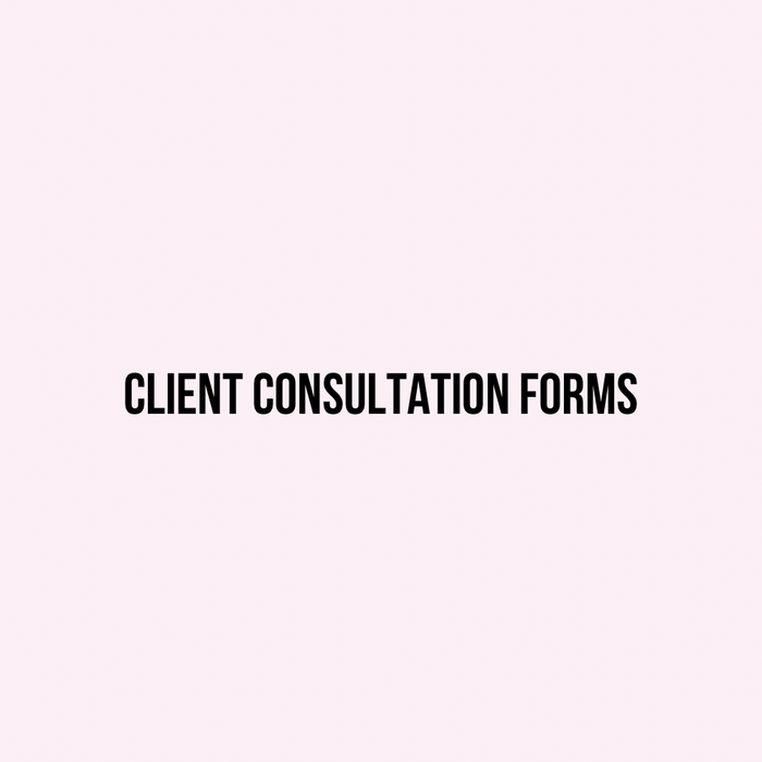 CLIENT CONSULTATION FORMS